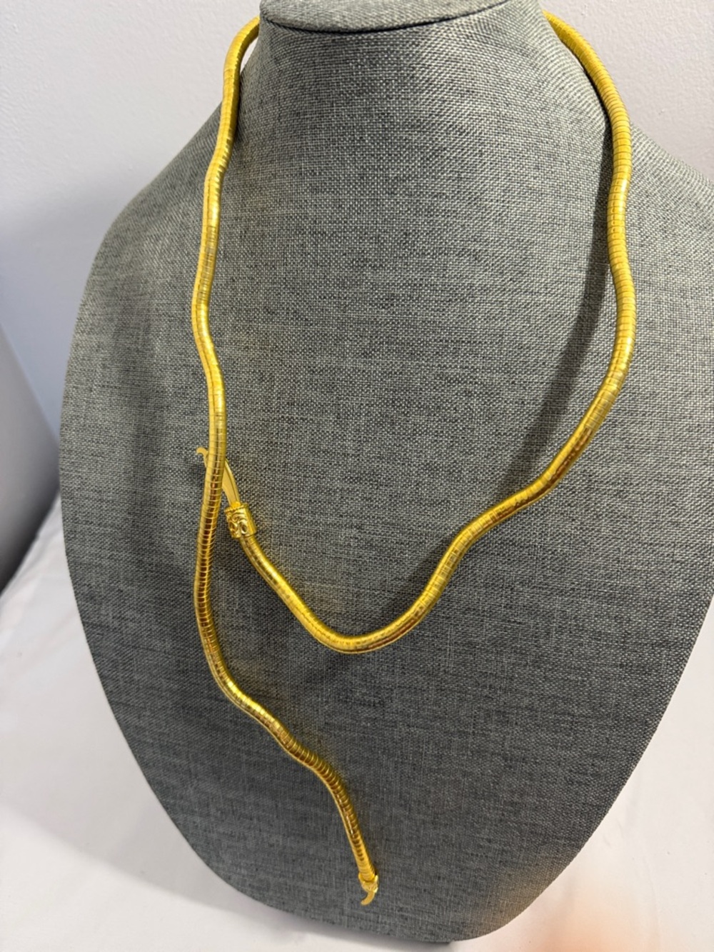 Gold-Tone Serpentine Snake Chain Necklace for Women
